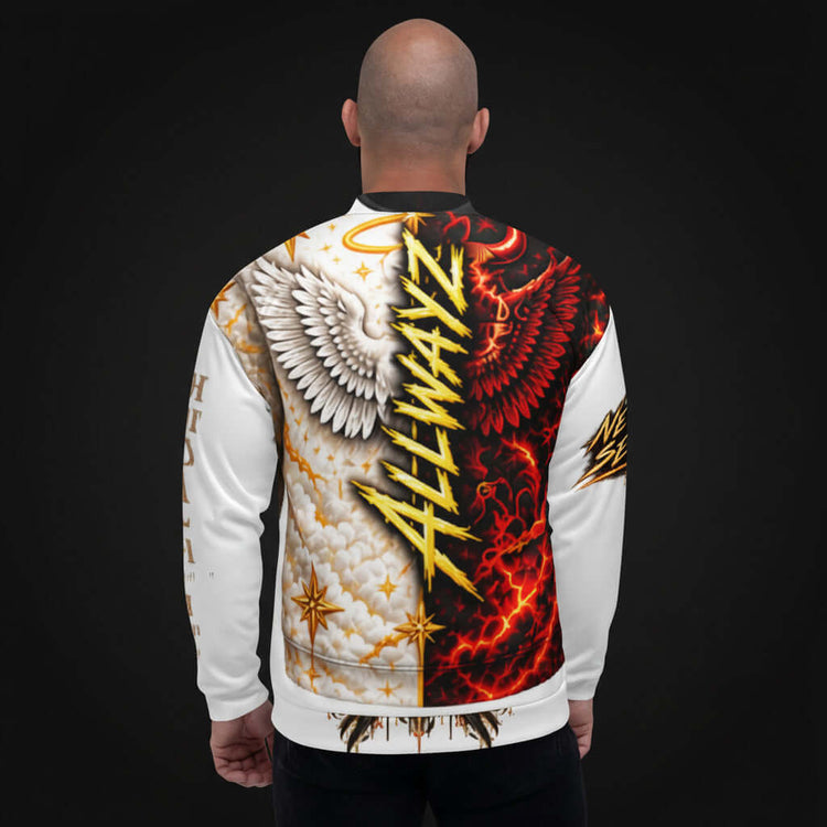 Two Sides with a Purpose Unisex Bomber Jacket - We Rise Above