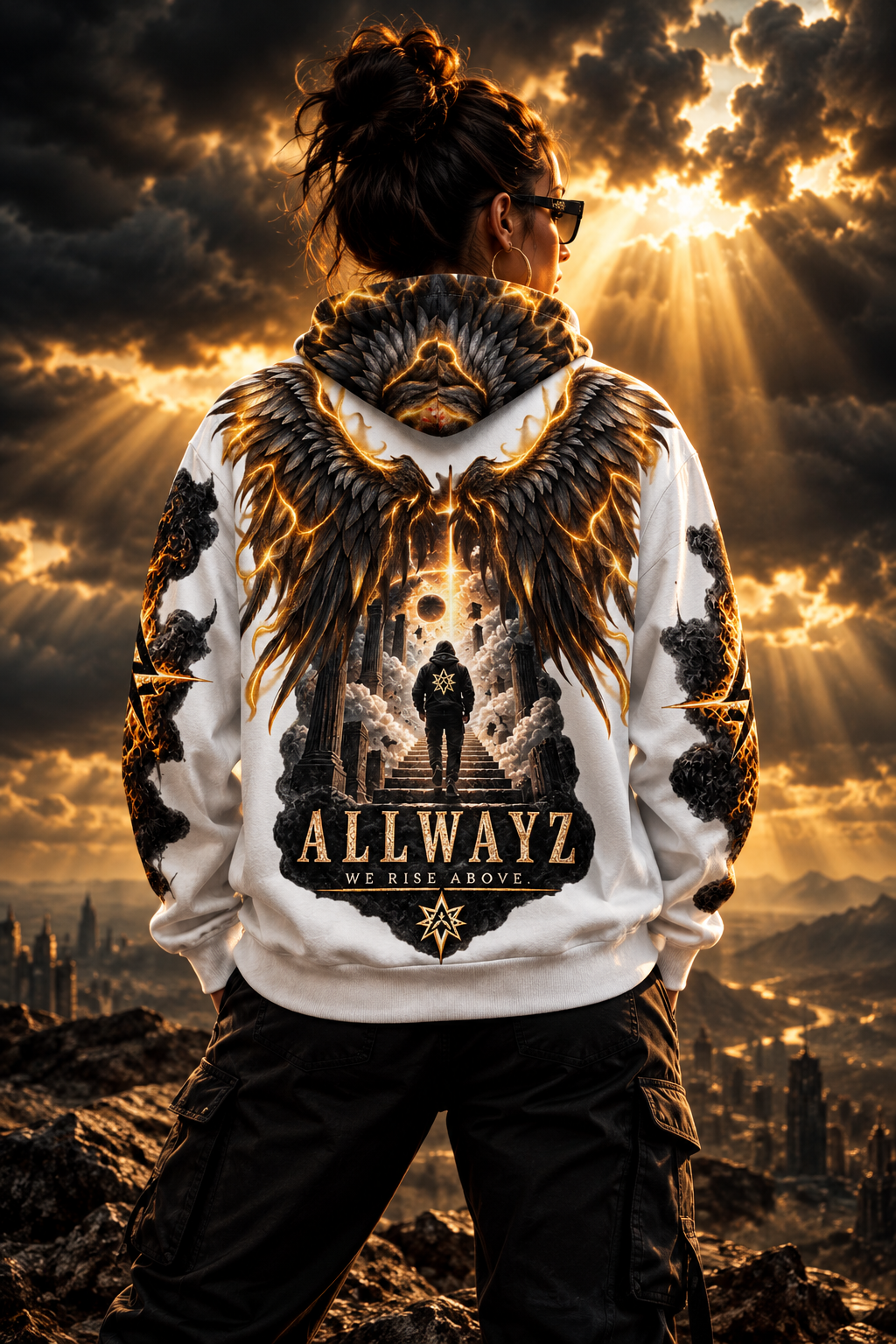 ALLWAYZ NEVER SETTLE™ | Cosmic Rebellion Hoodie