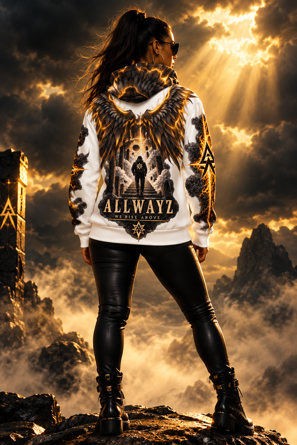 ALLWAYZ NEVER SETTLE™ | Cosmic Rebellion Hoodie