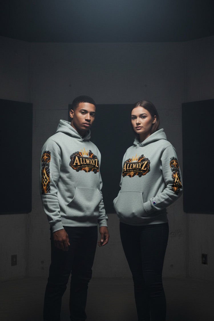 Celestial Flame Unisex Champion Graphic Hoodie - We Rise Above