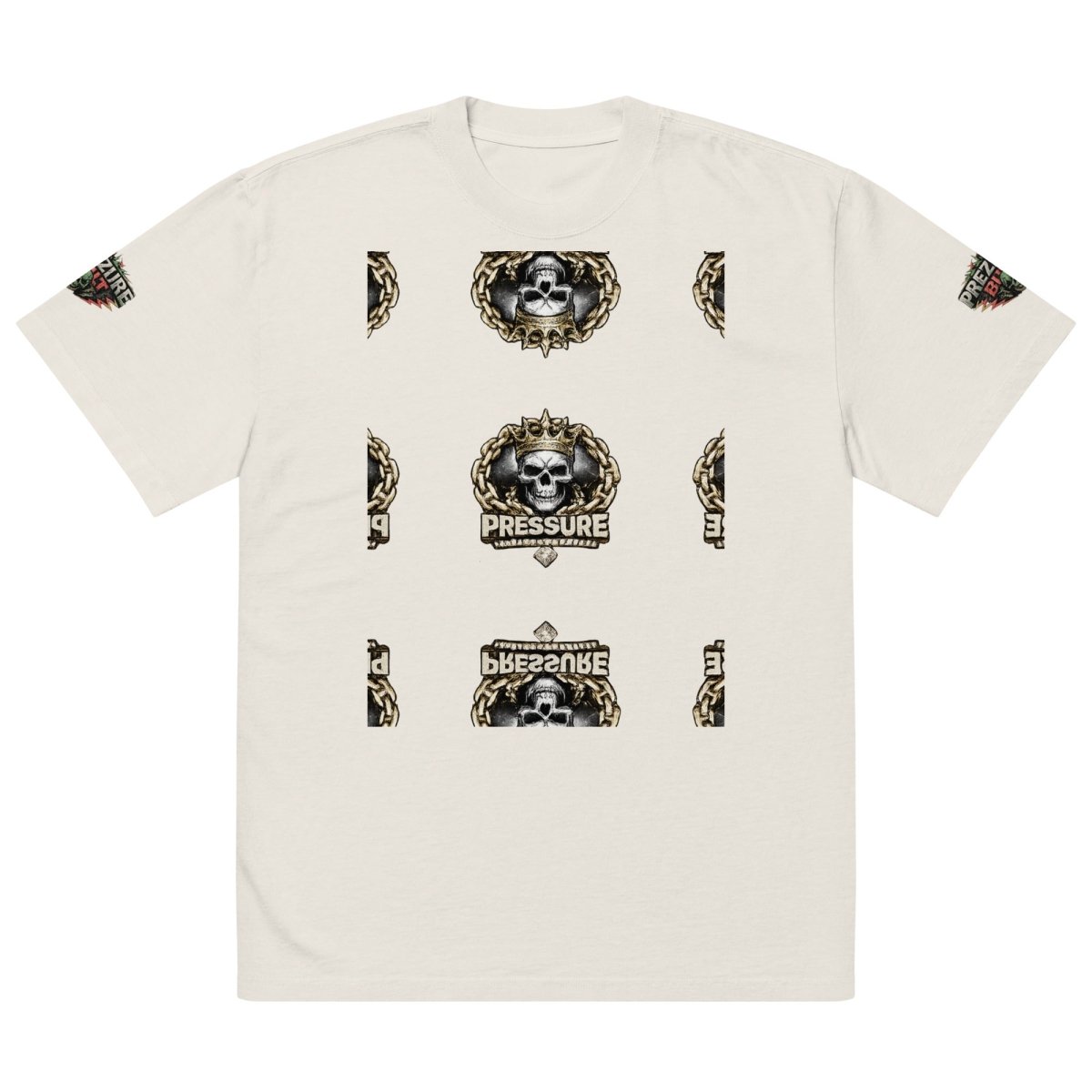 Chain Gang Oversized Faded T-Shirt | Heavyweight Streetwear Tee - We Rise Above