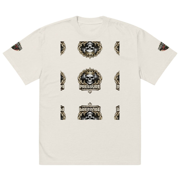Chain Gang Oversized Faded T-Shirt | Heavyweight Streetwear Tee - We Rise Above