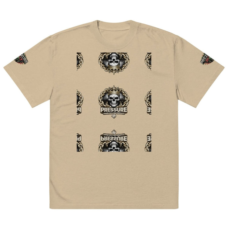 Chain Gang Oversized Faded T-Shirt | Heavyweight Streetwear Tee - We Rise Above