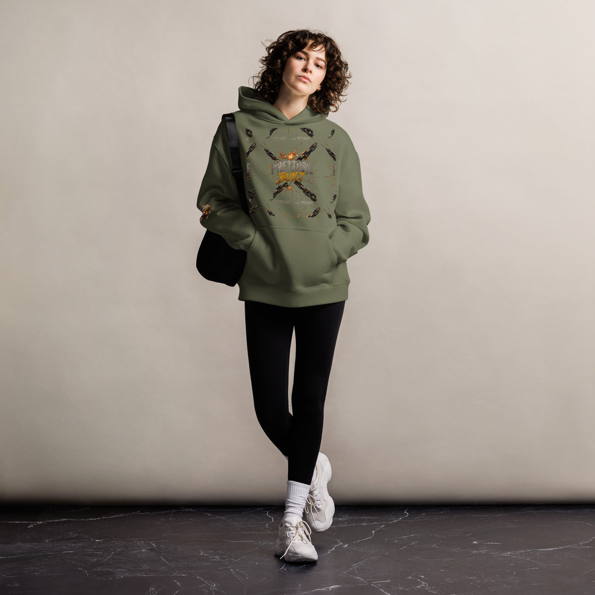 Contained Oversized Hoodie with Relaxed Streetwear Fit - We Rise Above