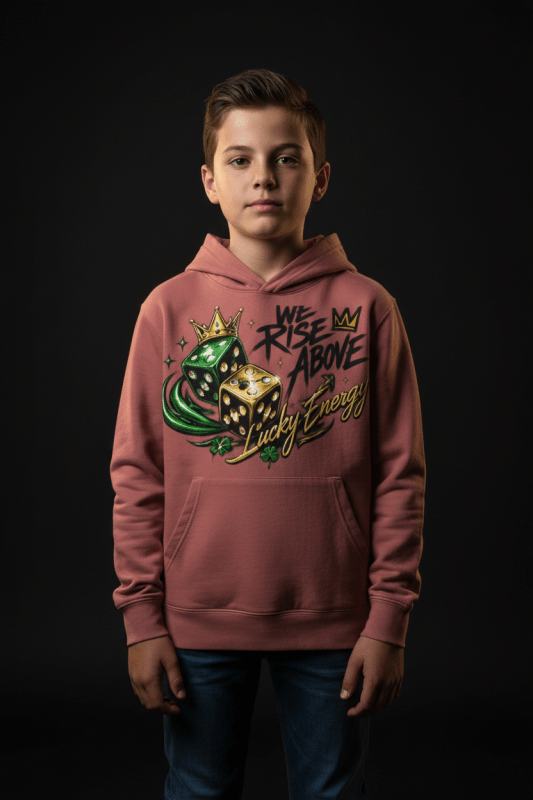 LUCKY ENERGY Youth Lightweight Hooded Sweatshirt - We Rise Above