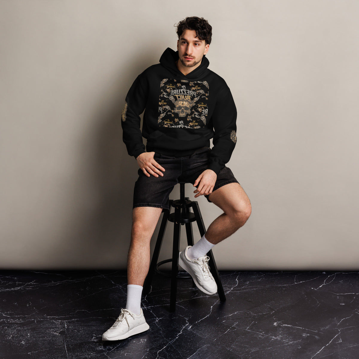 Prezzure Skull Oversized Hoodie | Graphic Streetwear - We Rise Above