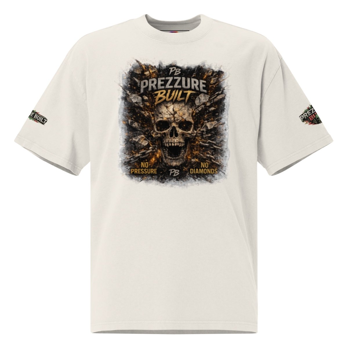 Skullz Oversized Faded T-Shirt | Premium Skull Graphic Tee - We Rise Above