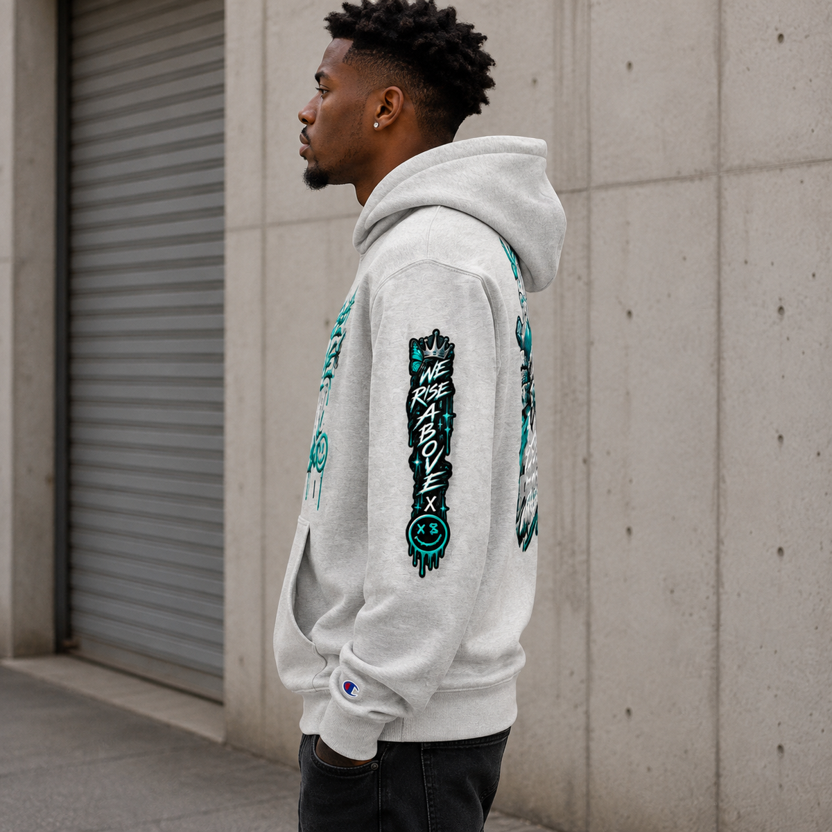 STAY FRESCO Champion Pullover Hoodie | Premium Streetwear - We Rise Above