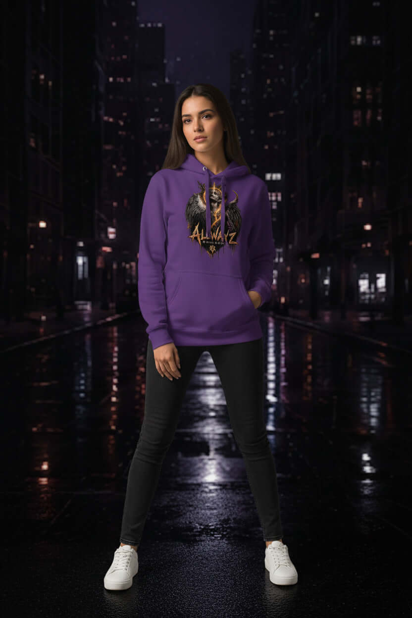 Angels & Demons Graphic Hoodie Unisex Gothic Streetwear - We Rise Above