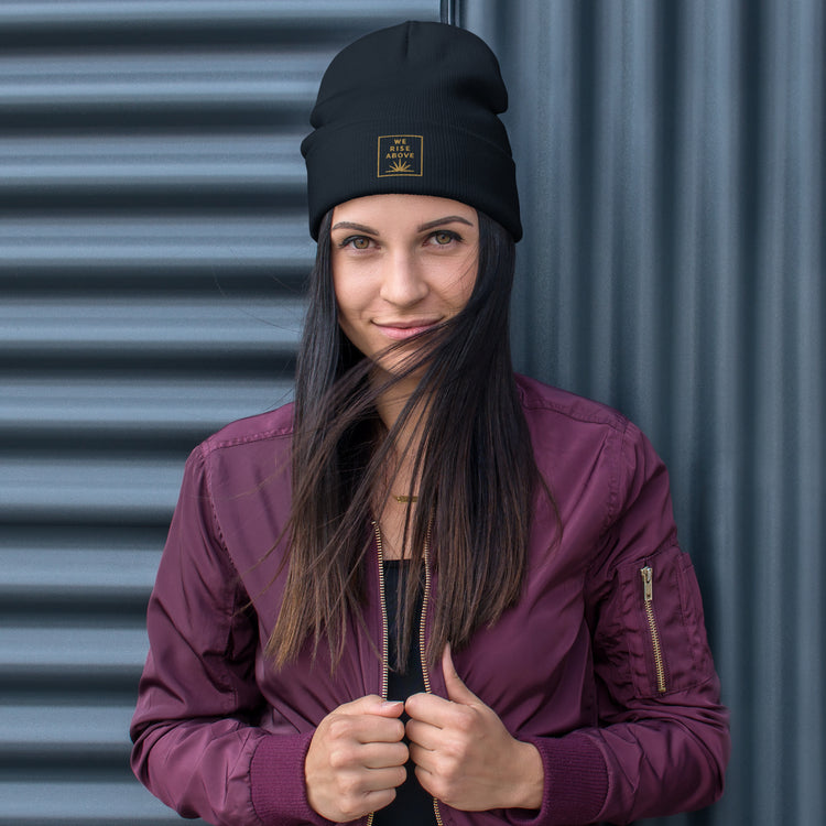 We Rise Above Beanie | Premium Knit Winter Hat - We Rise Above