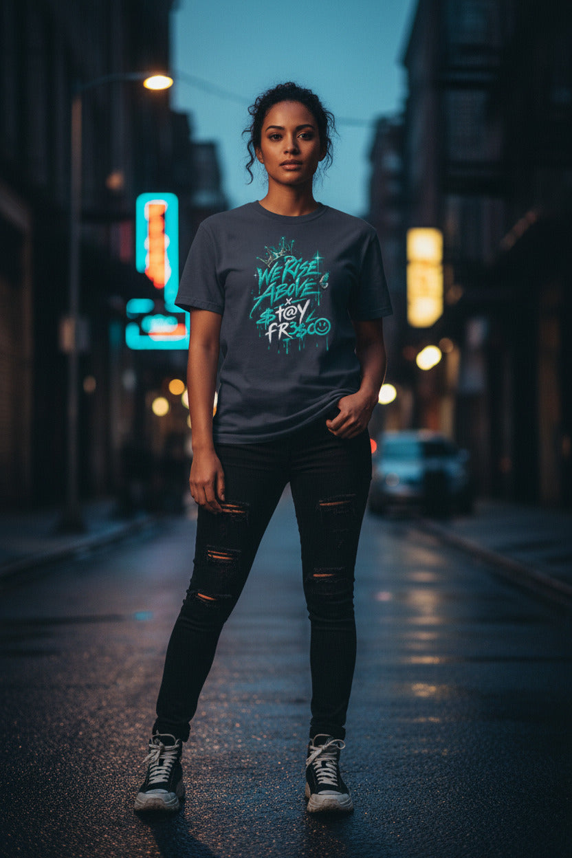 We Rise Above T Y | Heavyweight Oversized Tee - We Rise Above